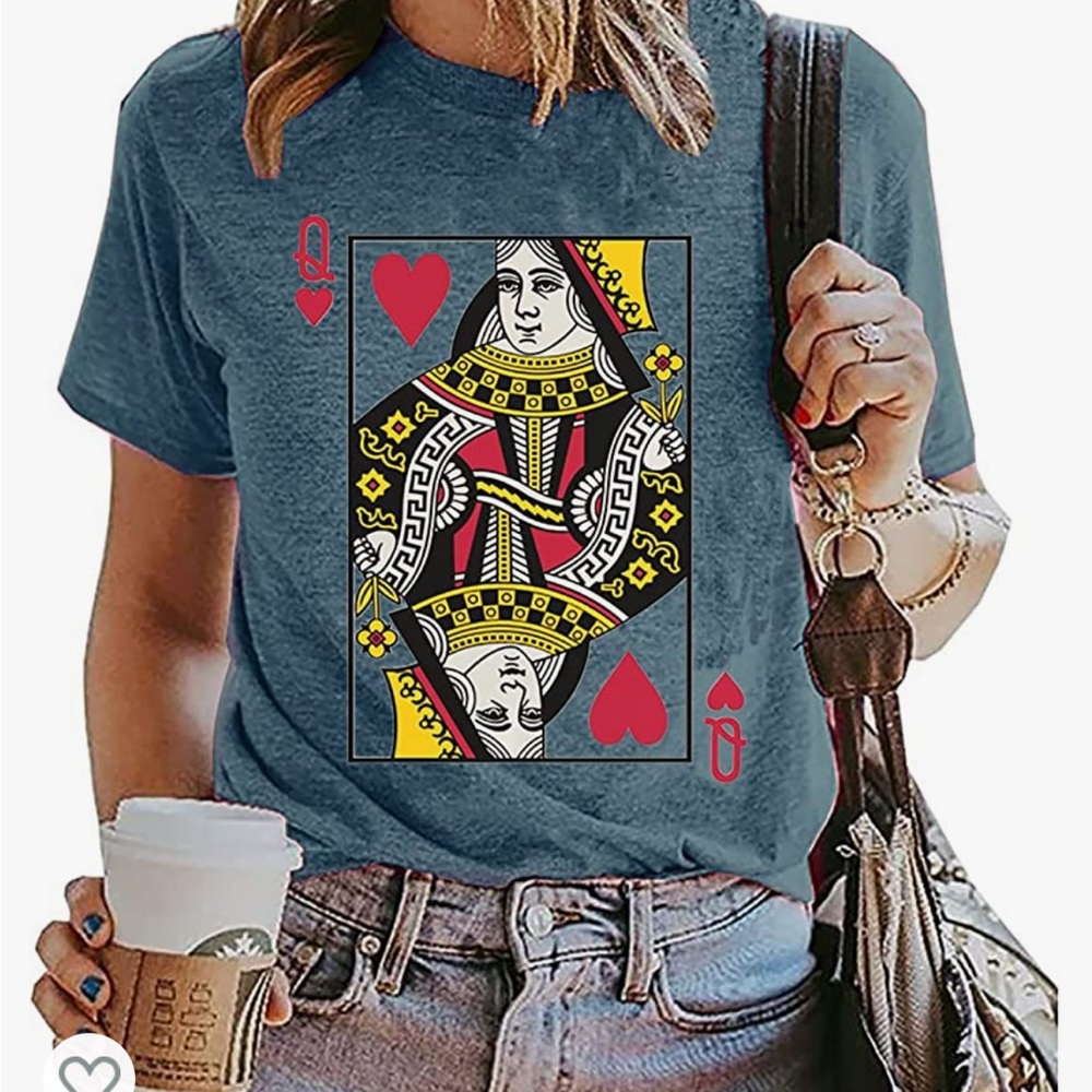Women’s Q of hearts tee L